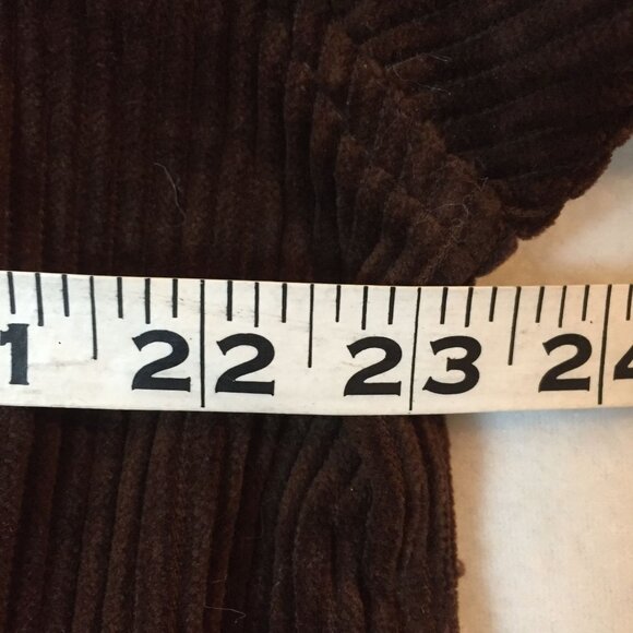 Y2K Mens M Brown Button Down Relaxed Shirt Jacket Shacket Heavy Cotton Corduroy - Picture 5 of 7